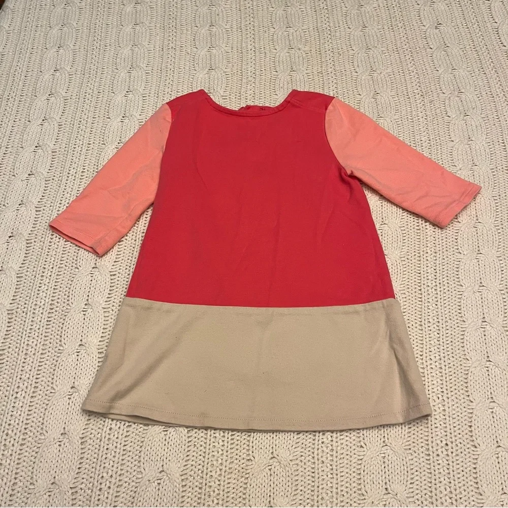 Baby GAP Toddler Girls Size 2 Years Colorblock Pink and Tan Dress